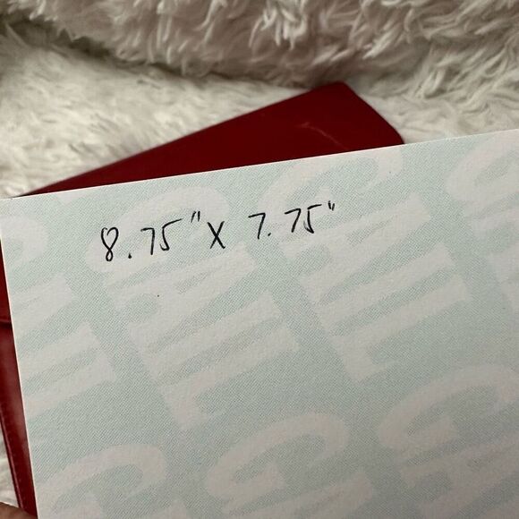 GIGLIODORO for Lane Crawford Italy Foldover Red Leather Clutch Binder‎ Vintage - Picture 12 of 12